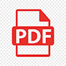 Red icon for a PDF document, with the letters 'PDF' prominently displayed.